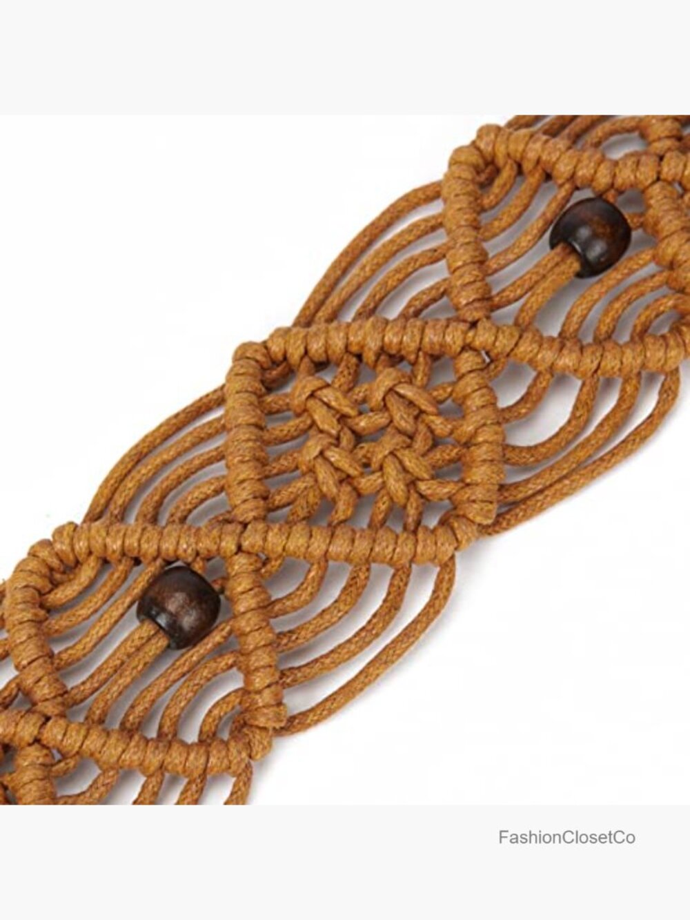 Woven Rope Braid Waist Belt with Alloy Buckle - Picture 7 of 7